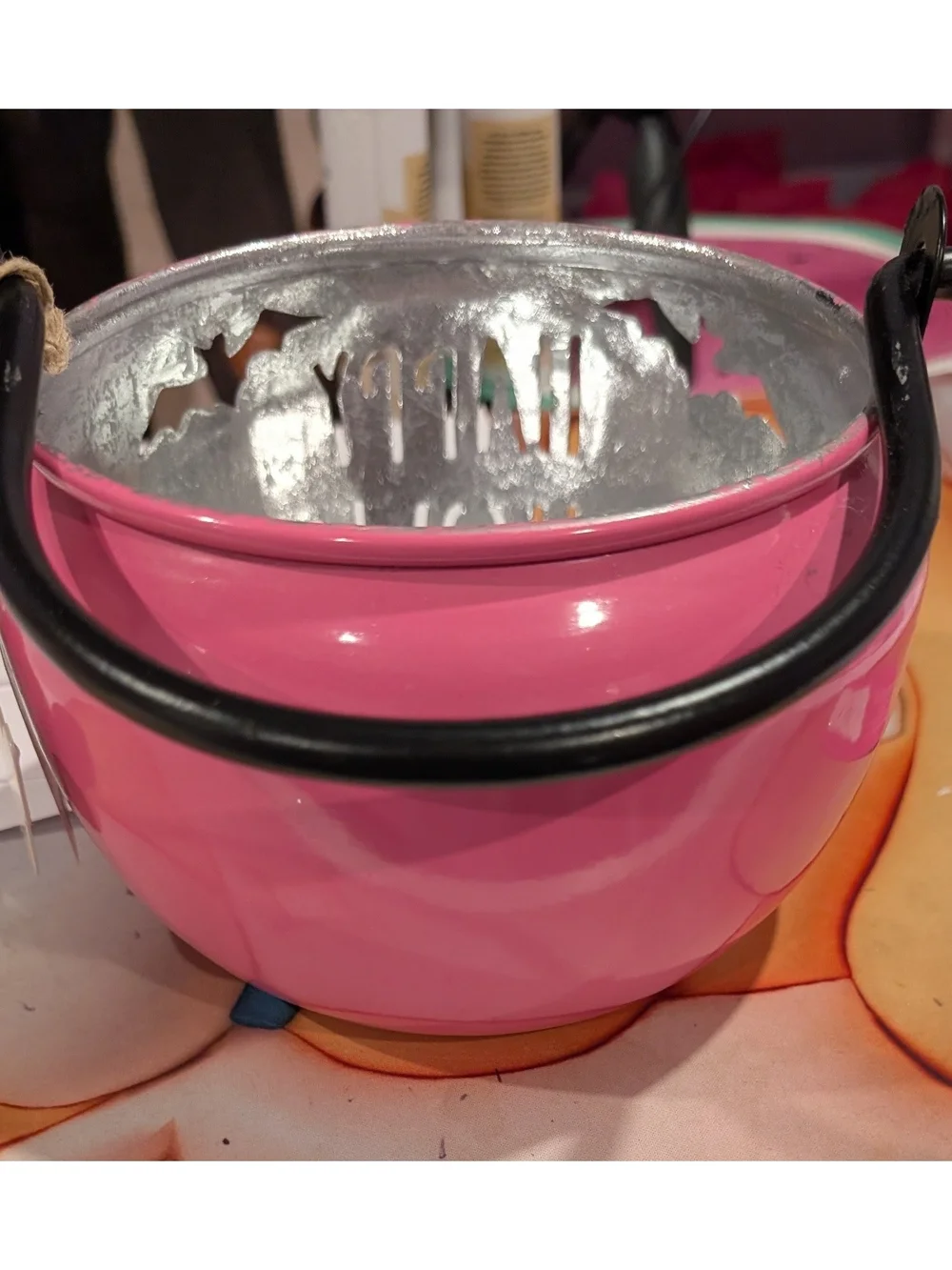 New Goblin & Ghoul Pink Halloween Candy Bucket